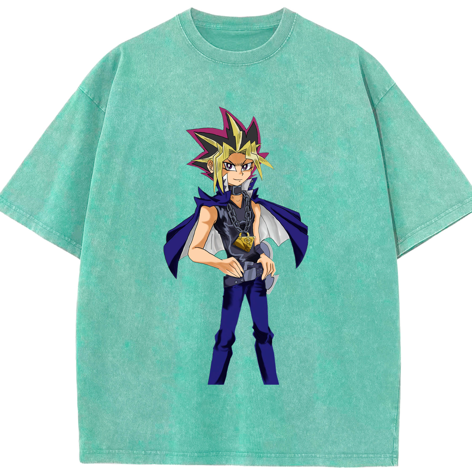 （画像用） 遊☆戯☆王 Yu-Gi-Oh! 綿100% ヴィンテージ風 半袖Tシャツ（フロントプリント）